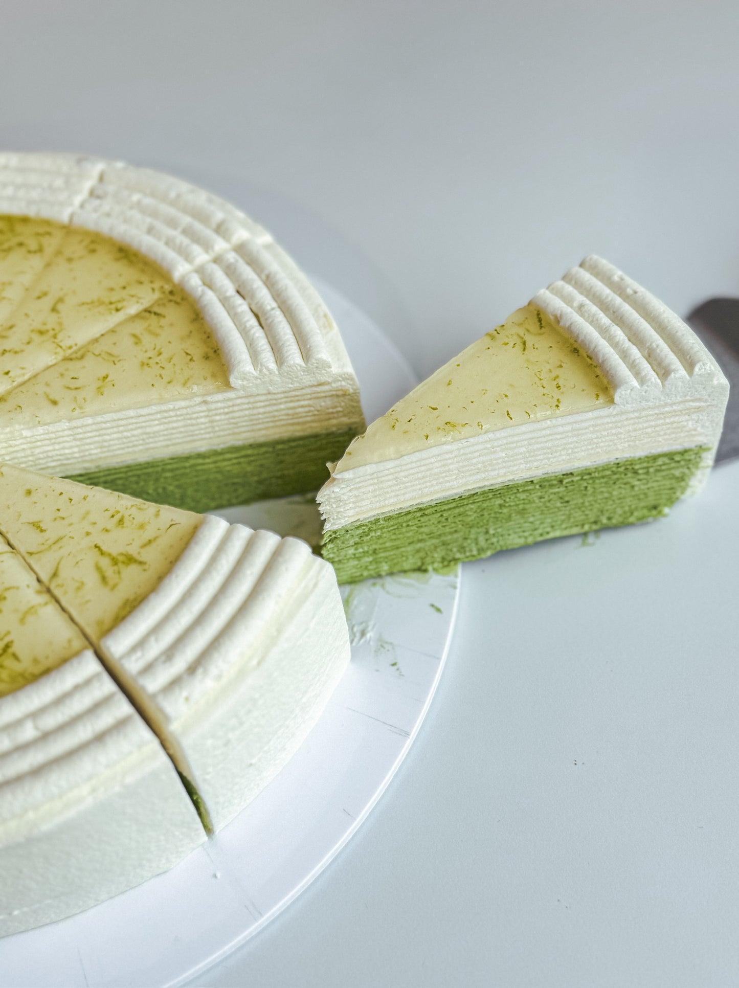 8 in matcha yuzu crepe cake