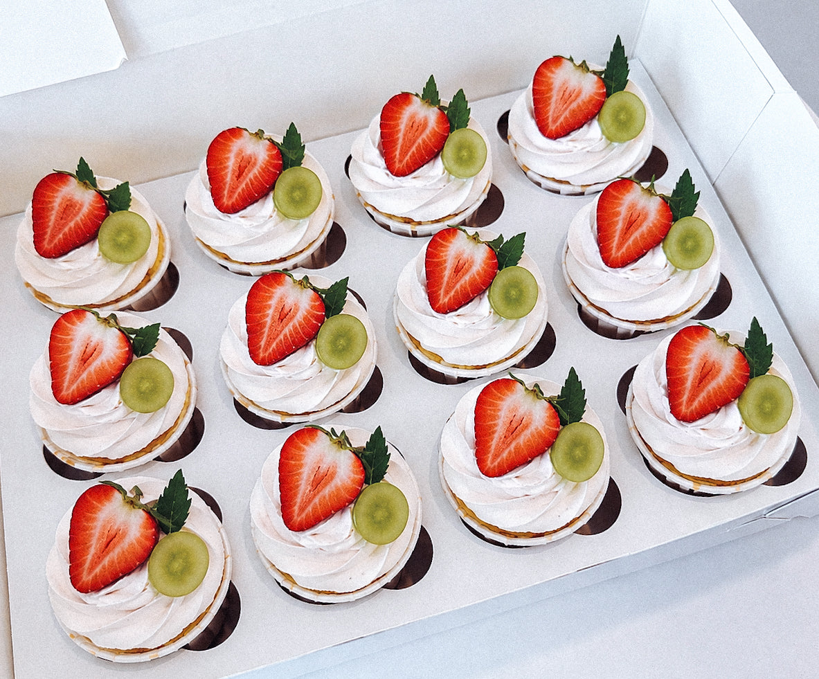 Whipping Cream Cupcakes ( one dozen)